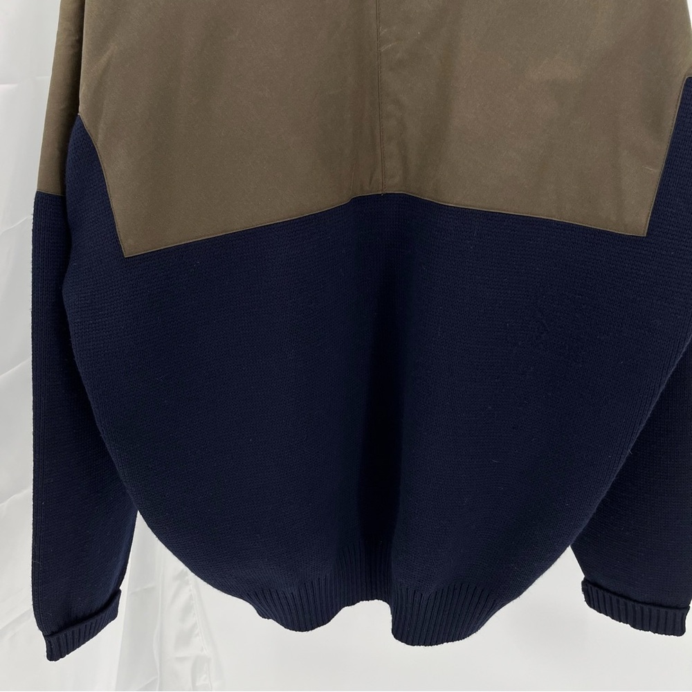 Filson Vintage Henley Guide Sweater Size XXL Green Wool Wax Shoulders Shooting - Picture 8 of 8
